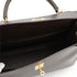 HERMES KELLY 35 SELLIER EBENE BOX CALF HAND SHOULDER BAG 2001 SQUARE E GOLD HARDWARE 90338878