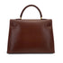 HERMES KELLY 35 SELLIER MARRON FONCE BOXCALF HAND BAG 1998 SQUARE B GOLD HARDWARE 90320997