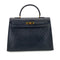 HERMES KELLY 35 SELLIER NAVY OSTRICH HAND BAG GOLD HARDWARE 90327984