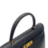 HERMES KELLY 35 SELLIER NAVY OSTRICH HAND BAG GOLD HARDWARE 90327984