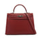 HERMES KELLY 35 SELLIER ROUGE H VEAU CHAMONIX HAND SHOULDER BAG 2001 SQUARE E PALLADIUM HARDWARE 90331400
