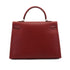 HERMES KELLY 35 SELLIER ROUGE H VEAU CHAMONIX HAND SHOULDER BAG 2001 SQUARE E PALLADIUM HARDWARE 90331400