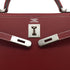 HERMES KELLY 35 SELLIER ROUGE H VEAU CHAMONIX HAND SHOULDER BAG 2001 SQUARE E PALLADIUM HARDWARE 90331400