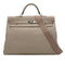 HERMES KELLY 50 RELAX VOYAGE RETOURNE GRIS ASPHALTE TAURILLON NOVILLO HAND SHOULDER BAG 2021 Z STAMP PALLADIUM HARDWARE 90335803