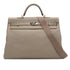HERMES KELLY 50 RELAX VOYAGE RETOURNE GRIS ASPHALTE TAURILLON NOVILLO HAND SHOULDER BAG 2021 Z STAMP PALLADIUM HARDWARE 90335803