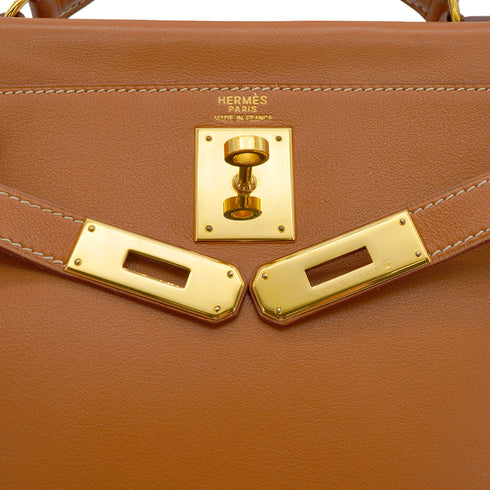 HERMES KELLY ADO GM GOLD VEAU GULLIVER BACKPACK 1999 SQUARE C GOLD HARDWARE 90334132