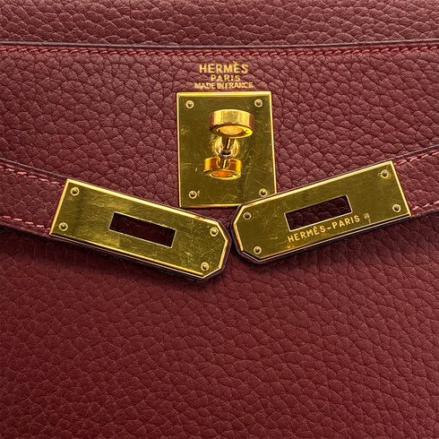 HERMES KELLY ADO GM RETOURNE ROUGE H FJORD BACKPACK 2001 SQUARE E GOLD HARDWARE 90317189