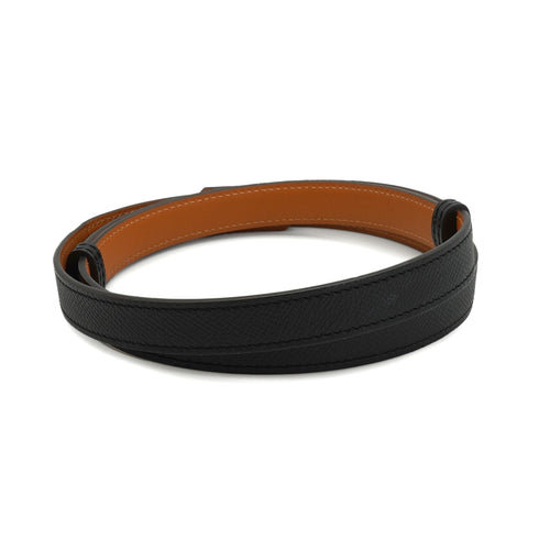 HERMES KELLY BELT 18 BLACK VEAU EPSOM 2024 W STAMP ROSE GOLD HARDWARE 90331870