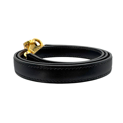 HERMES KELLY BOLIDE BLACK BOX CALF SHOULDER STRAP GOLD HARDWARE 90322534