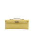 HERMES KELLY CUT JAUNE POUSSIN VEAU SWIFT HAND BAG 2015 T STAMP SILVER HARDWARE 90348781