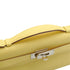HERMES KELLY CUT JAUNE POUSSIN VEAU SWIFT HAND BAG 2015 T STAMP SILVER HARDWARE 90348781