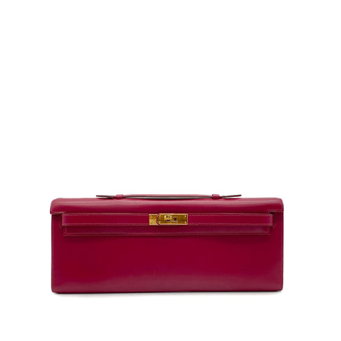 HERMES KELLY CUT RUBIS VEAU SWIF HAND BAG 2014 SQUARE R GOLD HARDWARE 90322055