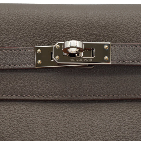 HERMES KELLY DANCE 2 ETAIN EVERCOLOR SHOULDER BAG 2021 Z PALLADIUM HARDWARE 90335835