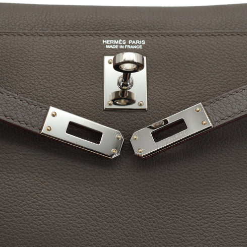 HERMES KELLY DANCE 2 ETAIN EVERCOLOR SHOULDER BAG 2021 Z PALLADIUM HARDWARE 90335835