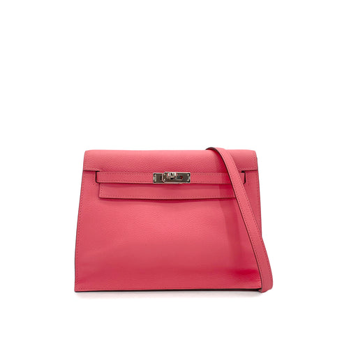 HERMES KELLY DANCE 2 ROSE AZALEE EVERCOLOR SHOULDER BAG 2019 D STAMP PALLADIUM HARDWARE 90326718