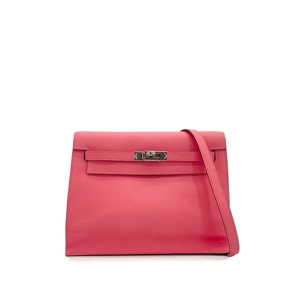HERMES KELLY DANCE 2 ROSE AZALEE EVERCOLOR SHOULDER BAG 2019 D STAMP PALLADIUM HARDWARE 90326718