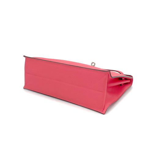 HERMES KELLY DANCE 2 ROSE AZALEE EVERCOLOR SHOULDER BAG 2019 D STAMP PALLADIUM HARDWARE 90326718