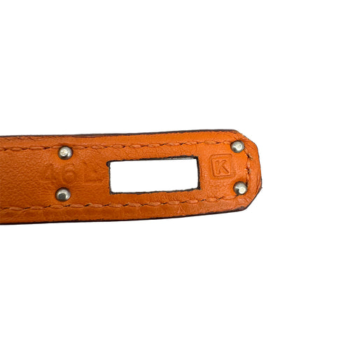 HERMES KELLY DANCE ORANGE VEAU SWIFT SHOULDER BAG 2007 SQUARE K PALLADIUM HARDWARE 90314311