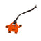 HERMES KELLY DOLL BAG CHARM ORANGE RUBBER 90338385