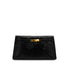 HERMES KELLY ELAN BLACK CROCODILE POROSUS CLUTCH BAG 2001 SQUARE E GOLD HARDWARE 90346642