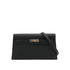 HERMES KELLY ELAN BLACK VEAU EPSOM SHOULDER CLUTCH BAG 2026 G STAMP ELECTRUM HARDWARE 90348137