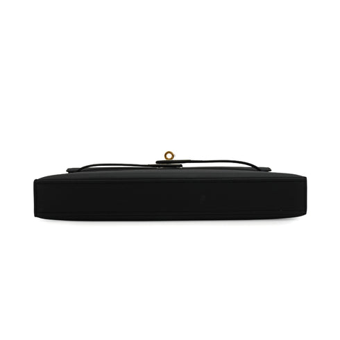 HERMES KELLY ELAN BLACK VEAU EPSOM SHOULDER CLUTCH BAG 2026 G STAMP ELECTRUM HARDWARE 90348137