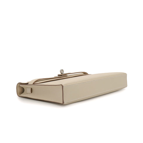 HERMES KELLY ELAN CRAIE VEAU EPSOM CLUTCH SHOULDER BAG 2025 K PALLADIUM HARDWARE 90344351