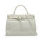 HERMES KELLY FLAT 35 WHITE VEAU SWIFT HAND SHOULDER BAG 2007 SQUARE K PALLADIUM HARDWARE 90346984