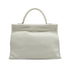 HERMES KELLY FLAT 35 WHITE VEAU SWIFT HAND SHOULDER BAG 2007 SQUARE K PALLADIUM HARDWARE 90346984