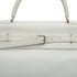 HERMES KELLY FLAT 35 WHITE VEAU SWIFT HAND SHOULDER BAG 2007 SQUARE K PALLADIUM HARDWARE 90346984
