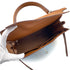 HERMES KELLY LETTRE 28 SELLIER GOLD CELESTE BLEU SAPHIR EPSOM CHEVRE TAURILLON CLEMENCE 2018 C STAMP 90322806