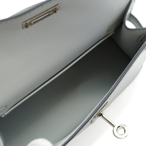 HERMES KELLY MINI 2 ARGENT CHEVRE CHAMKILA HAND SHOULDER BAG 2026 G STAMP PERMABRASS GOLD HARDWARE 90342998