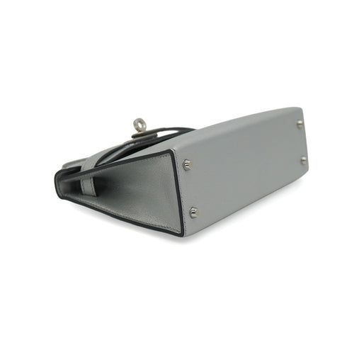 HERMES KELLY MINI 2 ARGENT CHEVRE CHAMKILA HAND SHOULDER BAG 2026 G STAMP PERMABRASS GOLD HARDWARE 90342998