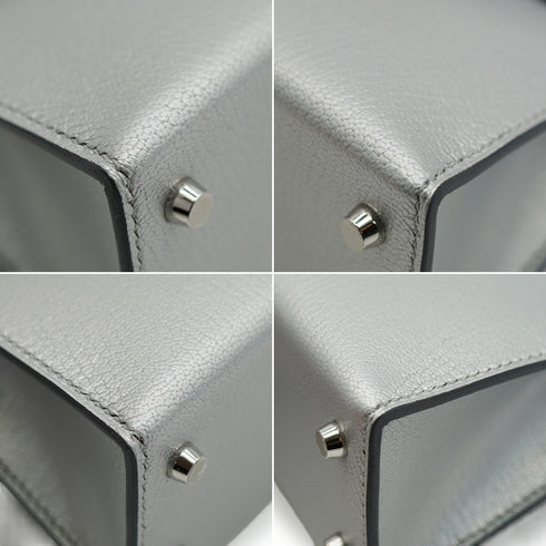 HERMES KELLY MINI 2 ARGENT CHEVRE CHAMKILA HAND SHOULDER BAG 2026 G STAMP PERMABRASS GOLD HARDWARE 90342998