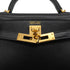 HERMES KELLY MINI 2 BLACK BOX CALF HAND SHOULDER BAG 2025 K STAMP GOLD HARDWARE 90335040
