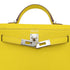 HERMES KELLY MINI 2 LIME GRIS PALE CHEVRE SWIFT HAND SHOULDER BAG 2025 K STAMP PALLADIUM HARDWARE 90325343