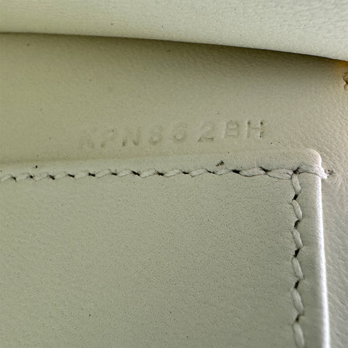 HERMES KELLY MINI 2 LIME GRIS PALE CHEVRE SWIFT HAND SHOULDER BAG 2025 K STAMP PALLADIUM HARDWARE 90325343
