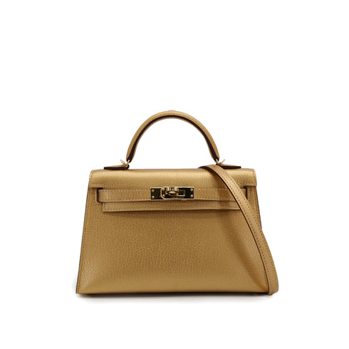 HERMES KELLY MINI 2 SELLIER DORE CHEVRE CHAMKILIGHT HAND SHOULDER BAG 2024 W STAMP GOLD HARDWARE 90321164
