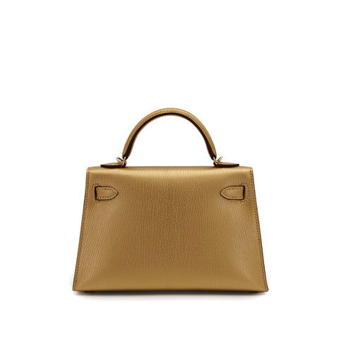 HERMES KELLY MINI 2 SELLIER DORE CHEVRE CHAMKILIGHT HAND SHOULDER BAG 2024 W STAMP GOLD HARDWARE 90321164