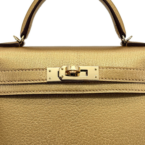 HERMES KELLY MINI 2 SELLIER DORE CHEVRE CHAMKILIGHT HAND SHOULDER BAG 2024 W STAMP GOLD HARDWARE 90321164