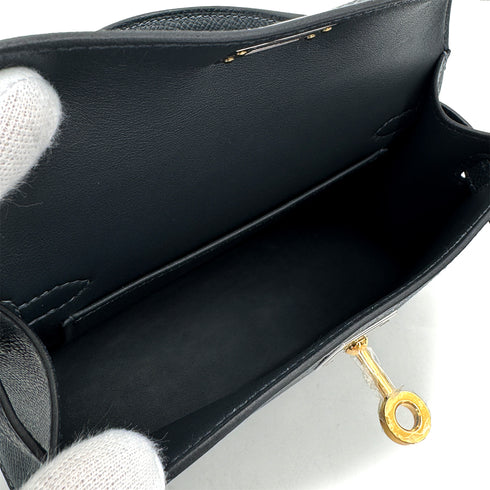 HERMES KELLY MINI 2 SELLIER GRIS MISTY VEAU EPSOM HAND SHOULDER BAG 2024 W STAMP ELECTRUM HARDWARE 90323187