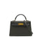 HERMES KELLY MINI 2 TOUCH SELLIER GRAPHITE ARDOISE VEAU MADAME LIZARD HAND SHOULDER BAG 2023 B STAMP GOLD HARDWARE 90345158