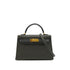 HERMES KELLY MINI 2 TOUCH SELLIER GRAPHITE ARDOISE VEAU MADAME LIZARD HAND SHOULDER BAG 2023 B STAMP GOLD HARDWARE 90345158