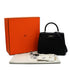 HERMES KELLY PADDED 25 SELLIER BLACK VEAU SWIFT HAND SHOULDER BAG 2022 U STAMP PALLADIUM HARDWARE 90343856