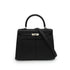 HERMES KELLY PADDED 25 SELLIER BLACK VEAU SWIFT HAND SHOULDER BAG 2022 U STAMP PALLADIUM HARDWARE 90343856