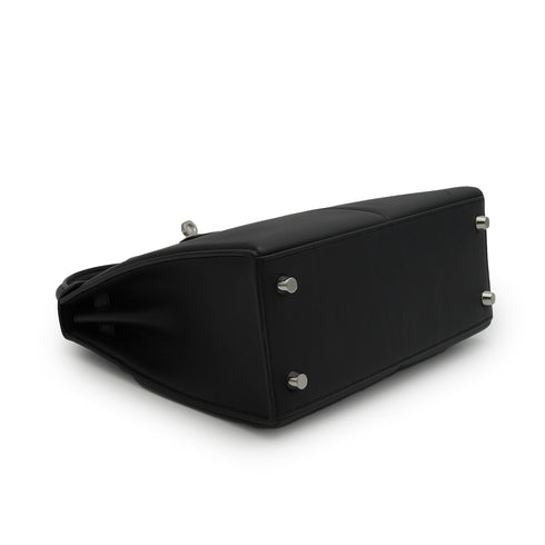 HERMES KELLY PADDED 25 SELLIER BLACK VEAU SWIFT HAND SHOULDER BAG 2022 U STAMP PALLADIUM HARDWARE 90343856