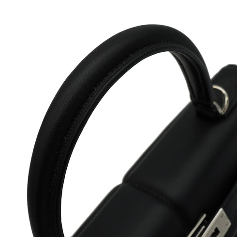 HERMES KELLY PADDED 25 SELLIER BLACK VEAU SWIFT HAND SHOULDER BAG 2022 U STAMP PALLADIUM HARDWARE 90343856