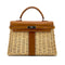 HERMES KELLY PICNIC 35 FAUVE VEAU BARENIA RATTAN HAND BAG 2011 SQUARE O PALLADIUM HARDWARE 90325643