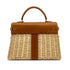 HERMES KELLY PICNIC 35 FAUVE VEAU BARENIA RATTAN HAND BAG 2011 SQUARE O PALLADIUM HARDWARE 90325643