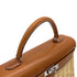 HERMES KELLY PICNIC 35 FAUVE VEAU BARENIA RATTAN HAND BAG 2011 SQUARE O PALLADIUM HARDWARE 90325643